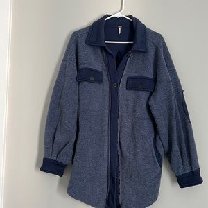 Free people ruby jacket navy blue size small fits S M L XL